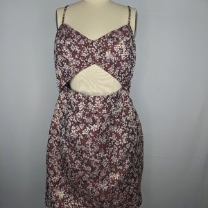Leyden Cami Cut Out Dress Brocade sz XL